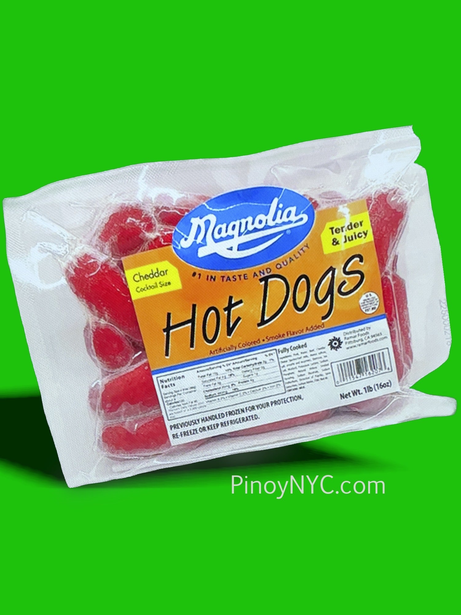 Magnolia Hotdog CHEDDAR COCKTAIL SIZE 16oz 3345